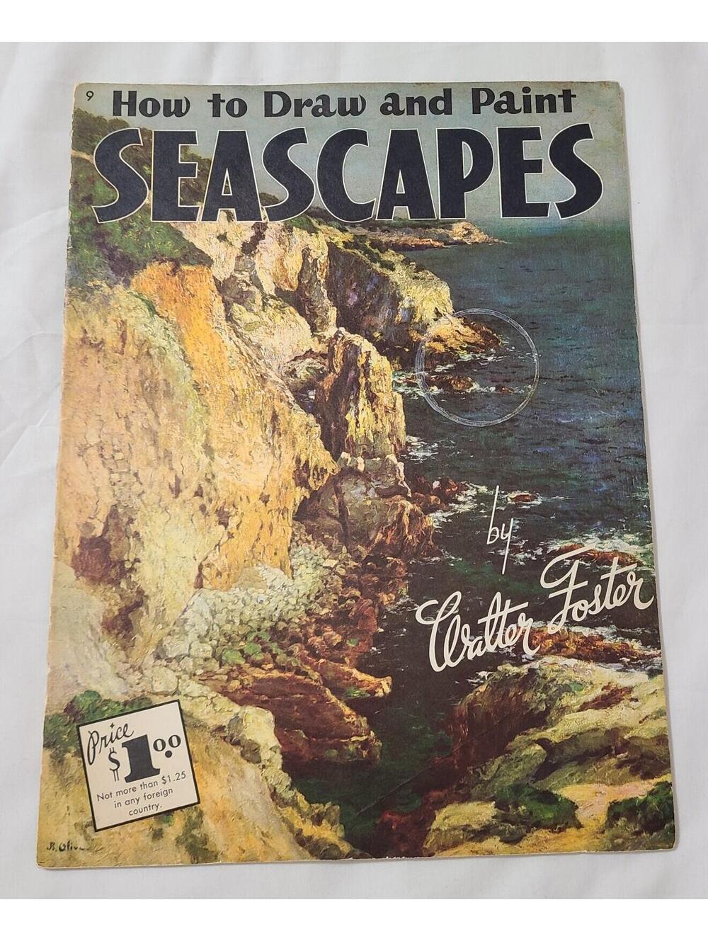 Vtg How to Draw and Paint Seascapes Book #9 Walter Foster Instruction Art Series